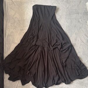 Free People Strapless Black Dress